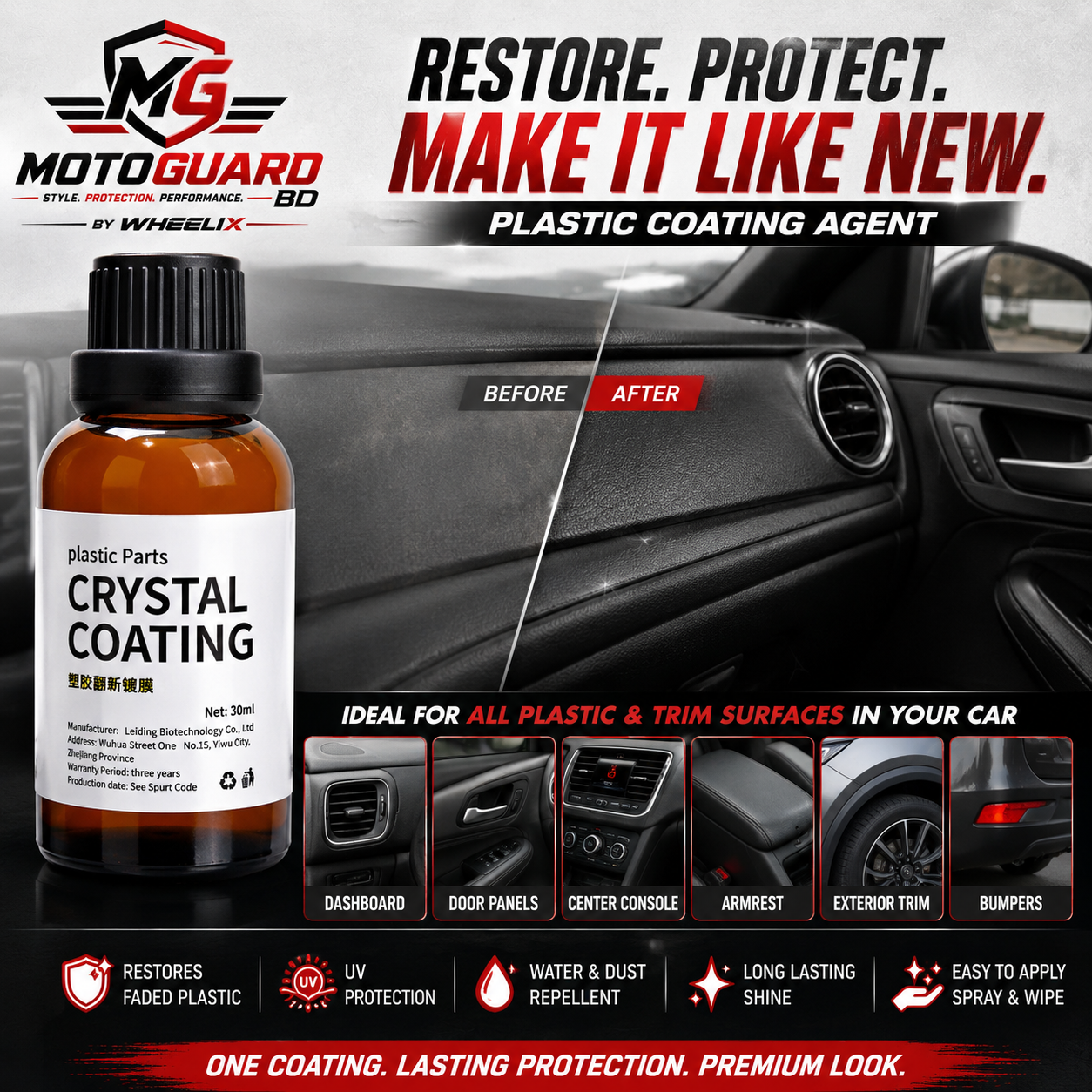 Plastic Parts Crystal Coating